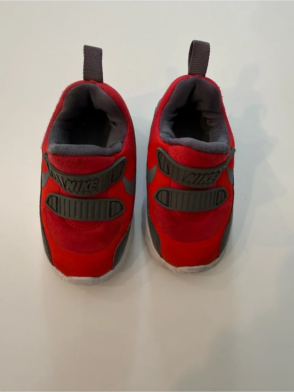 Nike Kids Red and Gray Slip-On Sneakers
